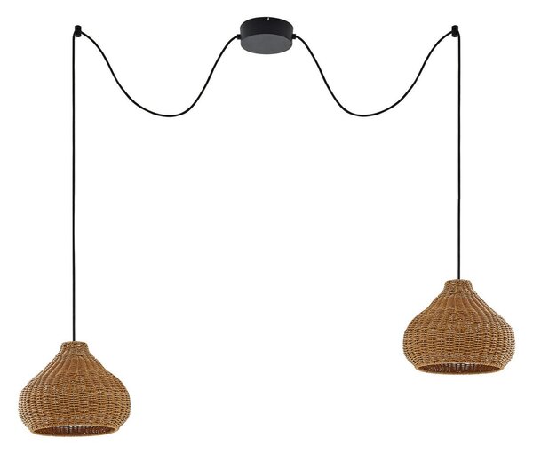 Lampă de Exterior Lucande, Taniola, reglabil, Lemn, Terasă, Lemn, Casă de țară / Rustic