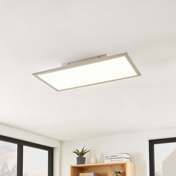 Lindby Panou LED Stenley, 4.000 K, 60 cm x 30 cm, argintiu/alb, Alb, Bucătărie, Plastic, Modern
