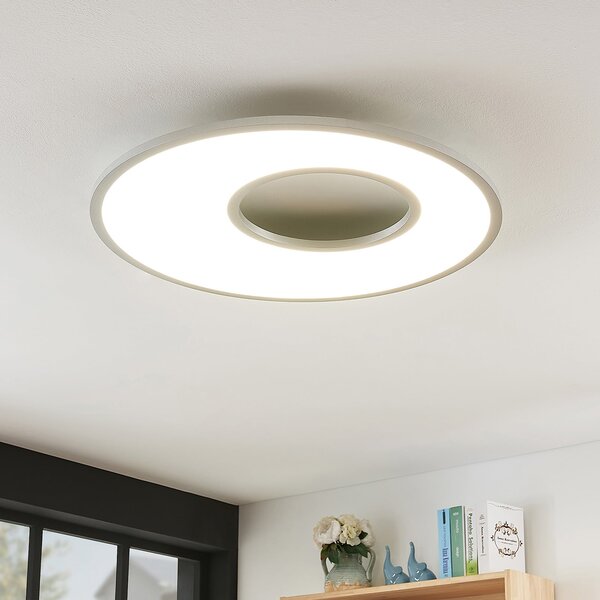 Lucande Durun plafonieră LED, dimabilă, CCT, rotundă 60 cm, reglabil, Metalic, Bucătărie, Plastic, Modern