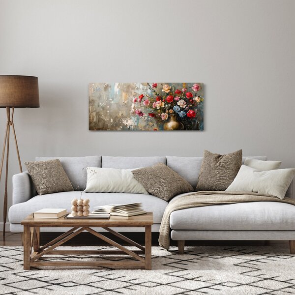 Tablou - Vaza de flori (120x50 cm)
