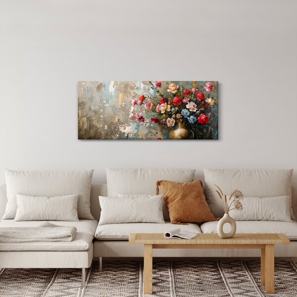 Tablou - Vaza de flori (120x50 cm)