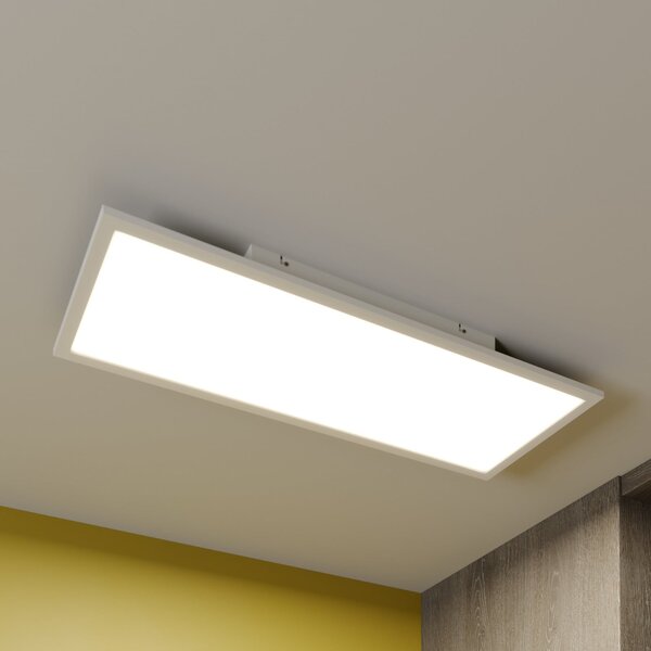 Lindby Panou LED Luay, 80 x 30 cm, alb, 3000-6000K, reglabil, Alb, Bucătărie, Plastic, Modern