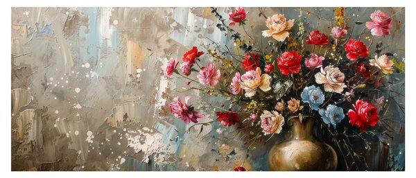 Tablou - Vaza de flori (120x50 cm)