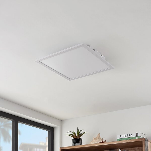 Lindby Panou LED Quais, 40 x cm, alb, aluminiu, 4.000K, Alb, Bucătărie, Aluminiu, Modern
