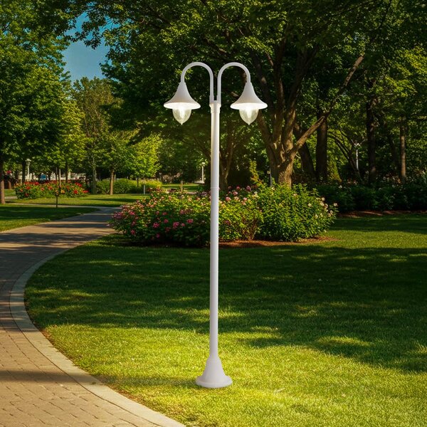 Lampă de Exterior Lindby, Madea, reglabil, Alb, Aluminiu, Modern