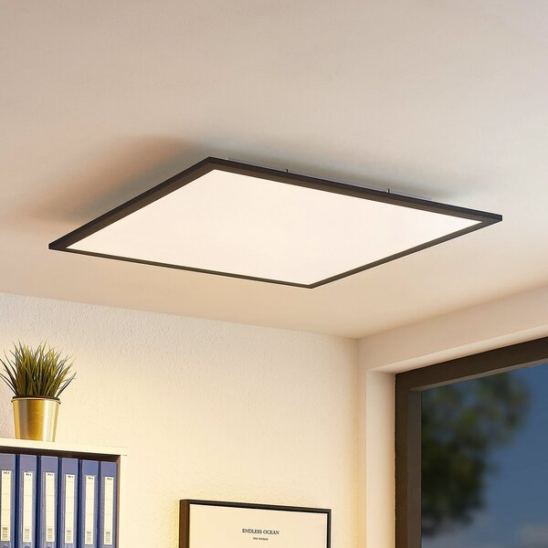 Lindby Panou LED Nelios, 62 x cm, CCT, negru, metal, reglabil, Negru, Bucătărie, Plastic, Modern