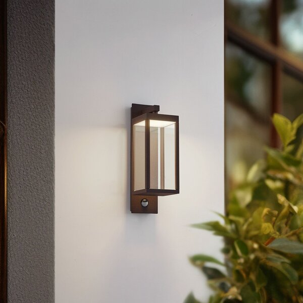 Lămpi de exterior Lucande, Ferdinand, Maro / Rugină, Balcon, Aluminiu, Modern