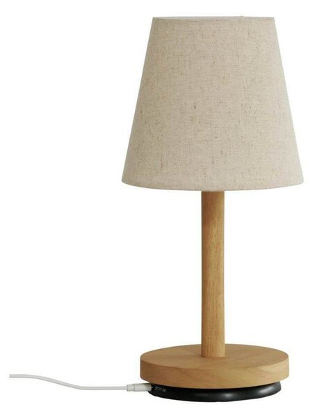 Lampă de masă Watt & Veke, reglabil, Bej, Camera de zi, Lemn, Scandinavă
