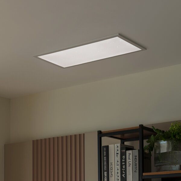 Lindby Panou LED Kenma, CCT, 29,6 cm x 59,6 cm, reglabil, Alb, Camera de zi / sufragerie, Plastic, Modern