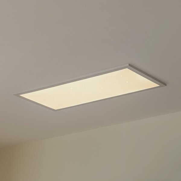 Lindby Panou LED Kenma, CCT, 29,6 cm x 59,6 cm, reglabil, Alb, Camera de zi / sufragerie, Plastic, Modern