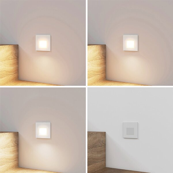 Arcchio LED lampă încastrată Vexi, 7,8 cm x cm, alb, CCT, reglabil, Alb, Hol, Aluminiu, Modern, Luminile încastrate unghiulare