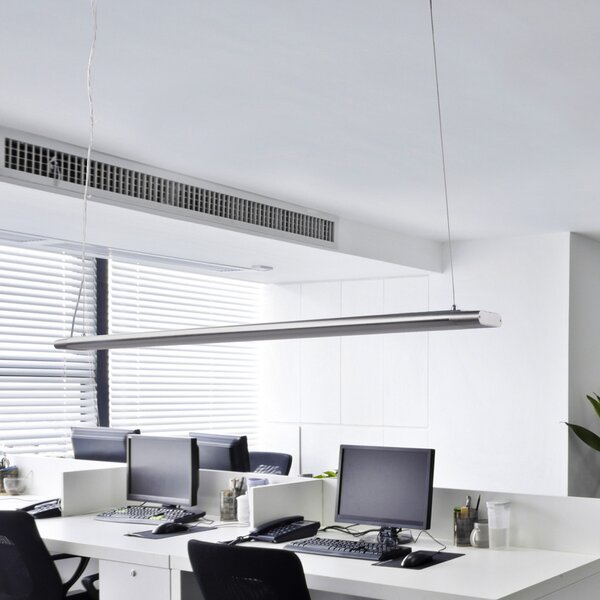 Arcchio Vinca Lampă suspendată LED, 120 cm, 3.450 lm, 4.000 K, Metalic, Studiu / Birou, Plastic, Modern