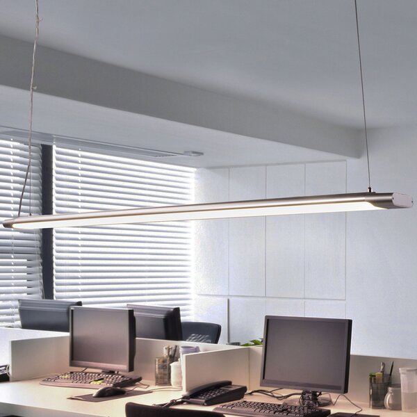 Arcchio Vinca Lampă suspendată LED, 120 cm, 3.450 lm, 4.000 K, Metalic, Studiu / Birou, Plastic, Modern