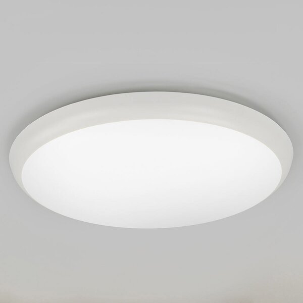Arcchio plafonieră LED Augustin, Ø 40 cm, 4.000 K, IP54, Alb, Baie, Plastic, Modern