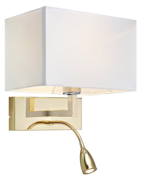 Lampă de perete Markslöjd, Savoy, Alb, Camera de zi, Țesătură / Textil, Modern