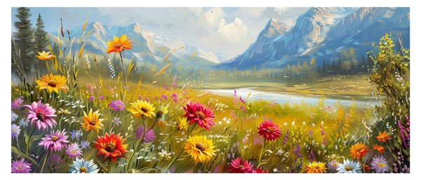 Tablou - Peisaj pictat (120x50 cm)