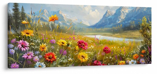 Tablou - Peisaj pictat (120x50 cm)