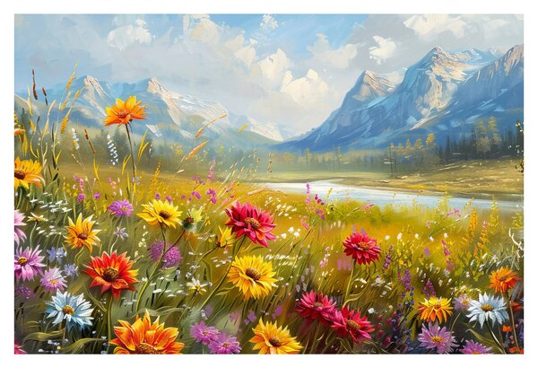 Tablou - Peisaj pictat (90x60 cm)