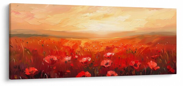 Tablou - Câmp de maci (120x50 cm)