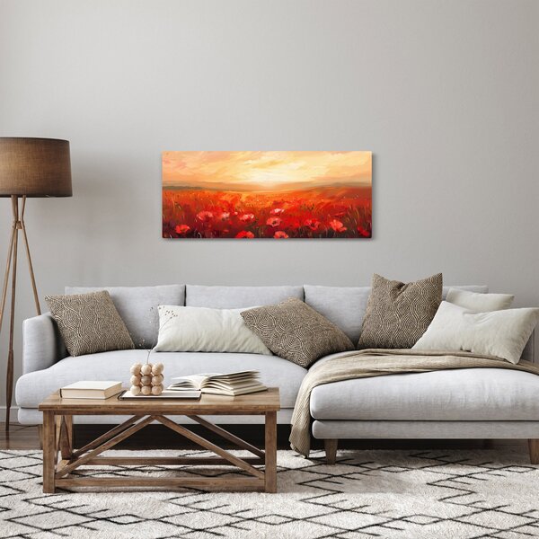 Tablou - Câmp de maci (120x50 cm)