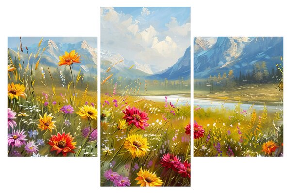 Tablou - Peisaj pictat (90x60 cm)