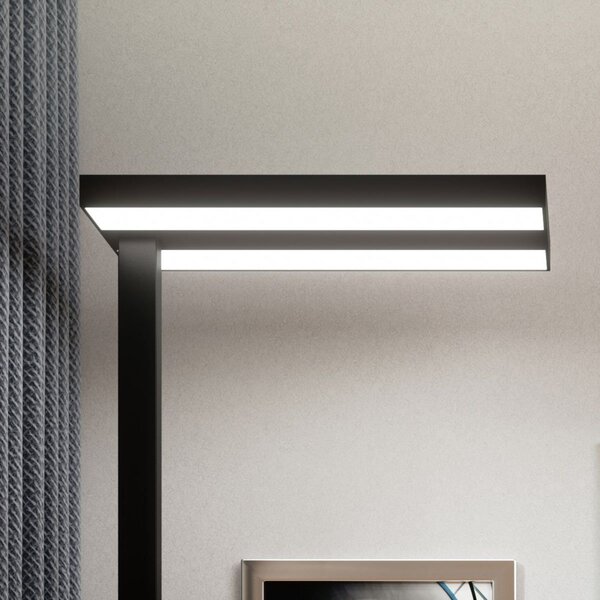 Arcchio Lampadar LED Logan Basic, negru, 7500 lm, dimabil, reglabil, Negru, Studiu / Birou, Aluminiu, Modern, Proiector vertical