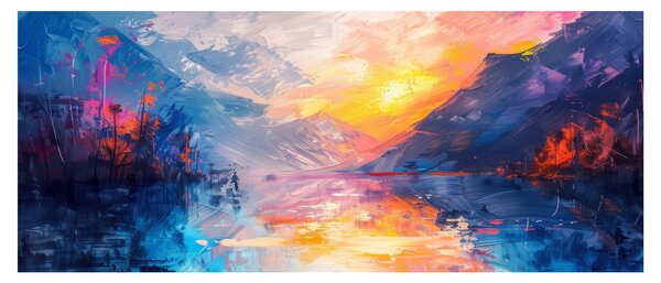 Tablou - Pictura peisajului (120x50 cm)