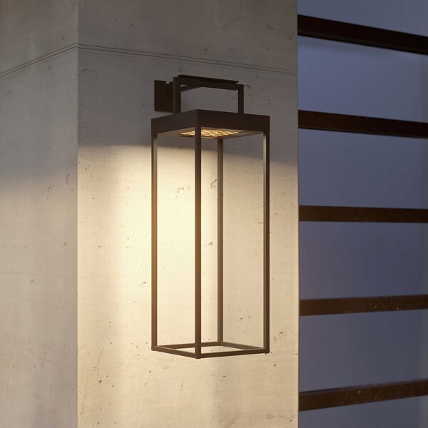 Lucande LED lumina solara Lynzy, 58cm, negru, metal, IP65, reglabil, Negru, Metal, Modern
