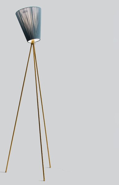 Lampadar Northern, Oslo Wood, reglabil, Auriu / Alamă, Camera de zi, Țesătură / Textil, Design