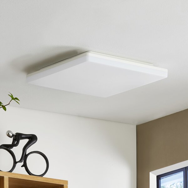 PRIOS Prios Artin plafonieră LED, unghiulară, 33 cm, Alb, Baie, Plastic, Modern