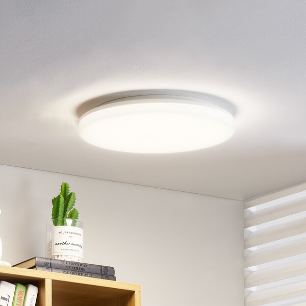 PRIOS Prios Artin plafonieră LED, senzor, rotundă, 33 cm, Alb, Baie, Plastic, Modern