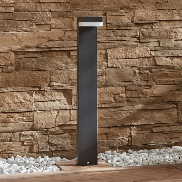 Lindby LED bornă luminoasă Dionys, înălțime 70 cm, antracit, metal, Negru, Metal, Modern