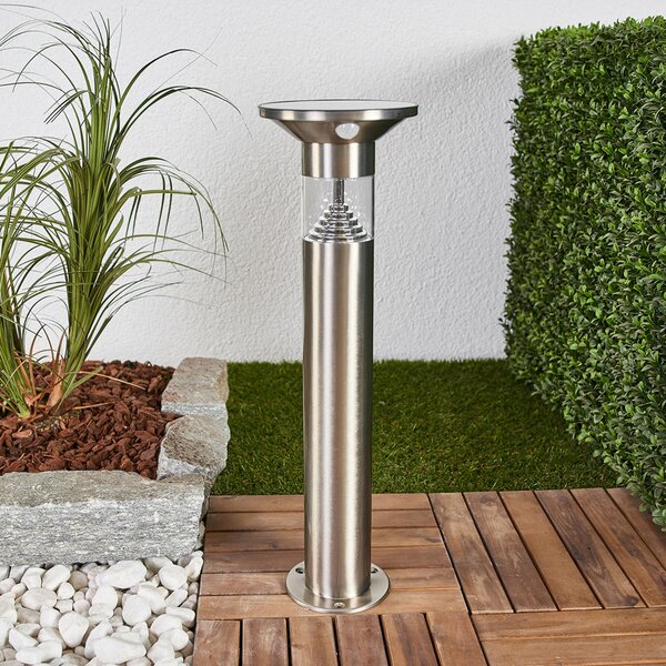 Lindby lampă cu soclu LED Jalisa, 54 cm, solar, senzor, Metalic, Metal, Modern, Lumini solare