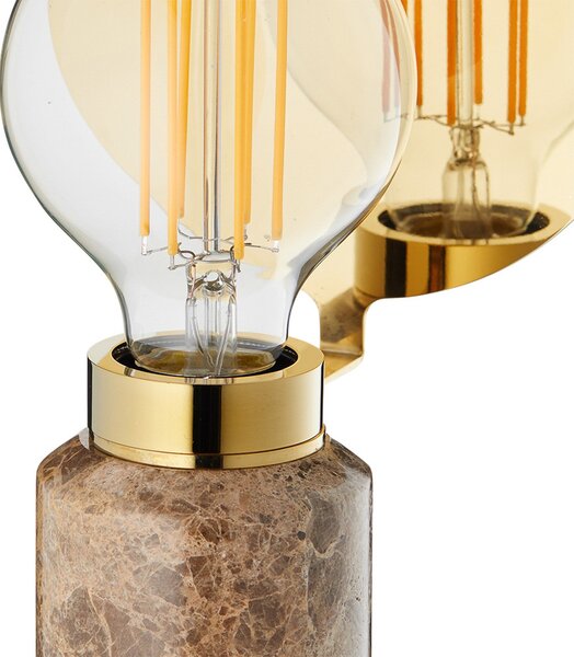 Lampă de masă DESIGN BY US, Blindspot, Maro / Rugină, Camera de zi, Marmură, Design