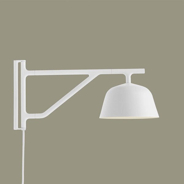Lampă de perete Muuto, Alb, Camera de zi, Aluminiu