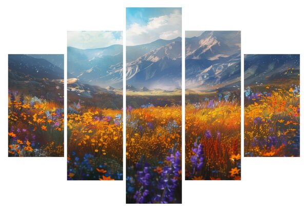 Tablou - Peisaj montan pictat II. (150x105 cm)