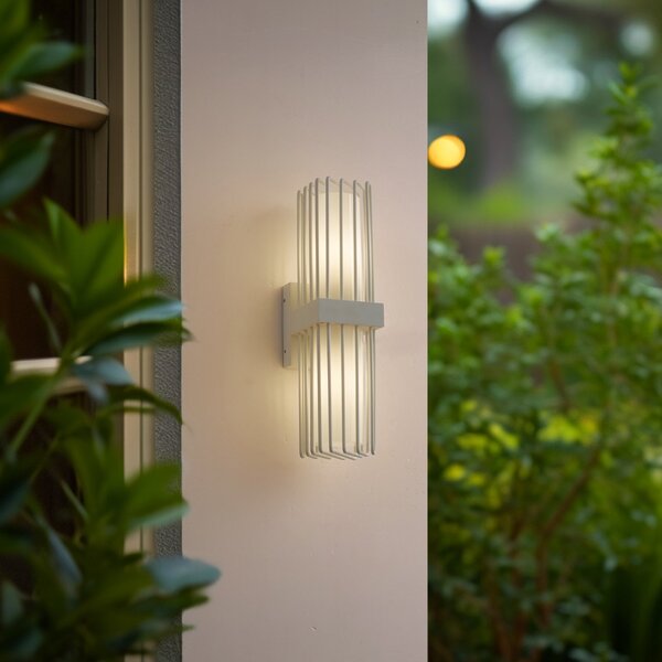 Lampă de Exterior Lucande, Chandan, reglabil, Alb, Terasă, Aluminiu, Modern