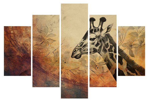 Tablou - Girafă, pictură (150x105 cm)