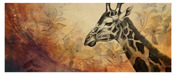 Tablou - Girafă, pictură (120x50 cm)