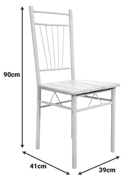 Set masa si scaune dining 5 buc. Roza, Stejar, 110x60x90 cm