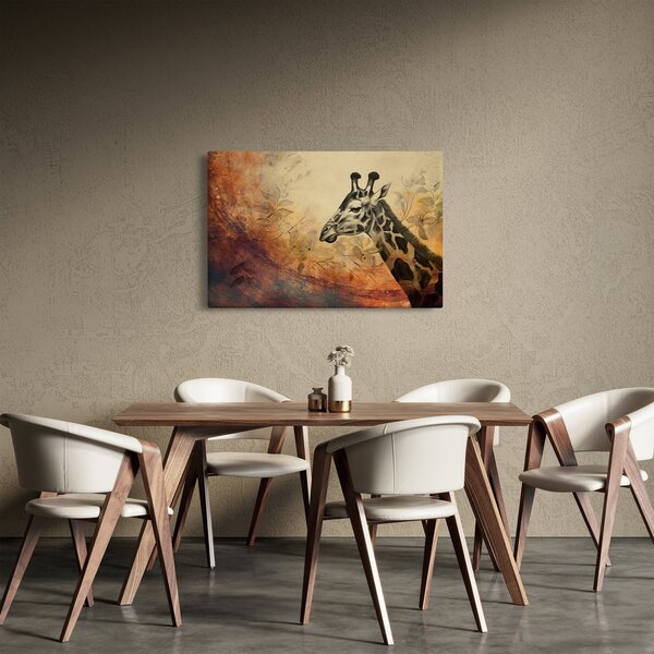 Tablou - Girafă, pictură (90x60 cm)