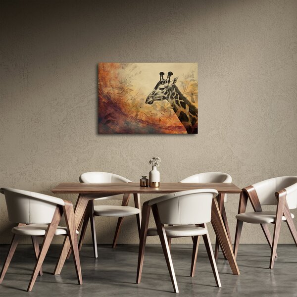 Tablou - Girafă, pictură (70x50 cm)