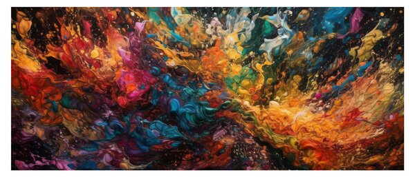 Tablou - Abstracția culorilor II. (120x50 cm)