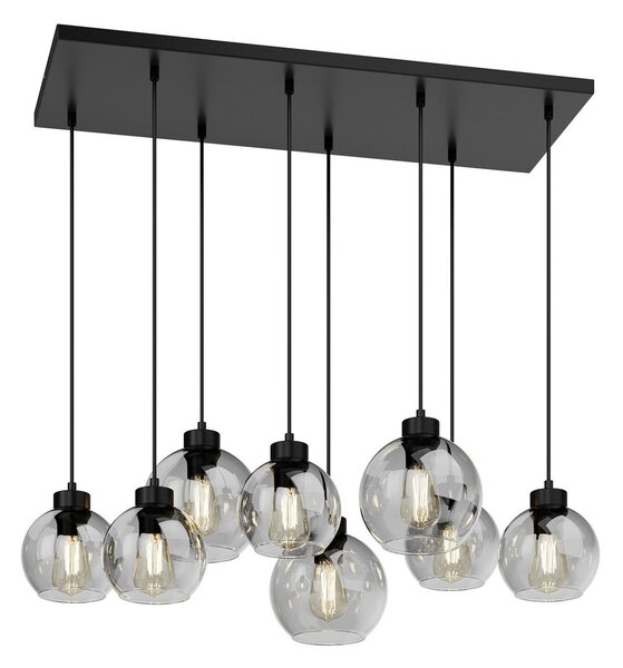 Lustră Pendul TK Lighting, Cubus, reglabil, Gri, Camera de zi, Sticlă, Modern