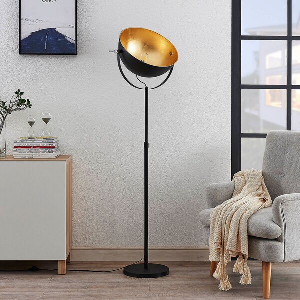Lampadar Lindby, Muriel, Negru, Camera de zi, Metal, Modern