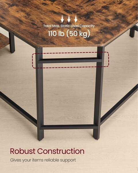 Birou pe colt Vasagle Maro 130x120x74.7 cm