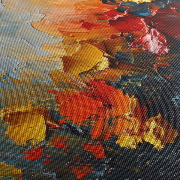 Tablou - Pictură abstractă de flori III. (90x60 cm)