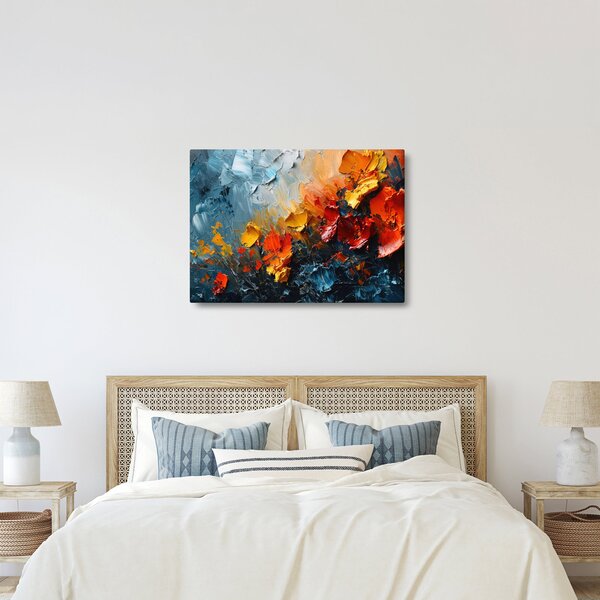 Tablou - Pictură abstractă de flori III. (70x50 cm)