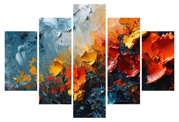 Tablou - Pictură abstractă de flori III. (150x105 cm)
