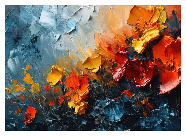 Tablou - Pictură abstractă de flori III. (70x50 cm)